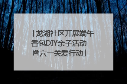 龙湖社区开展端午香包DIY亲子活动暨六一关爱行动
