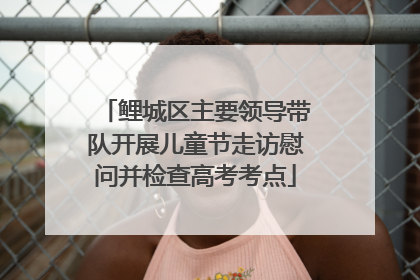 鲤城区主要领导带队开展儿童节走访慰问并检查高考考点