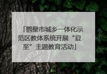 鹤壁市城乡一体化示范区教体系统开展“夏至”主题教育活动