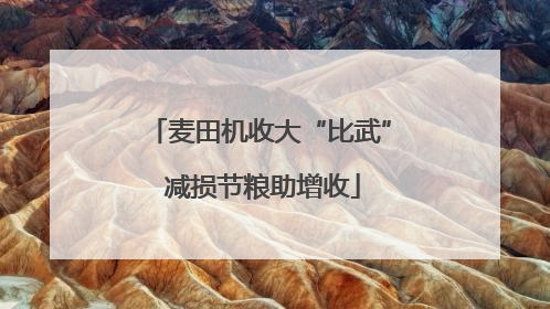 麦田机收大“比武” 减损节粮助增收
