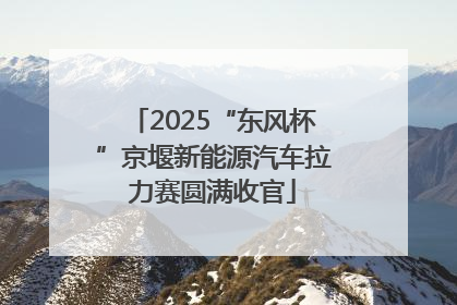 2025“东风杯”京堰新能源汽车拉力赛圆满收官