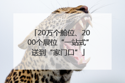 20万个舱位、2000个展位“一站式”送到“家门口”